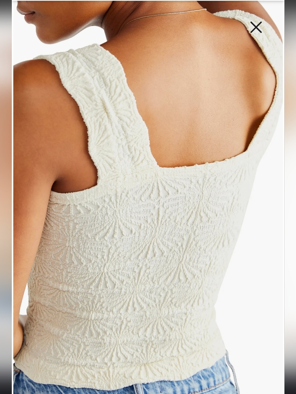 Free People Love Letter Floral Knit Camisole, Ivory, Medium/Large NWT!! - Picture 2 of 8
